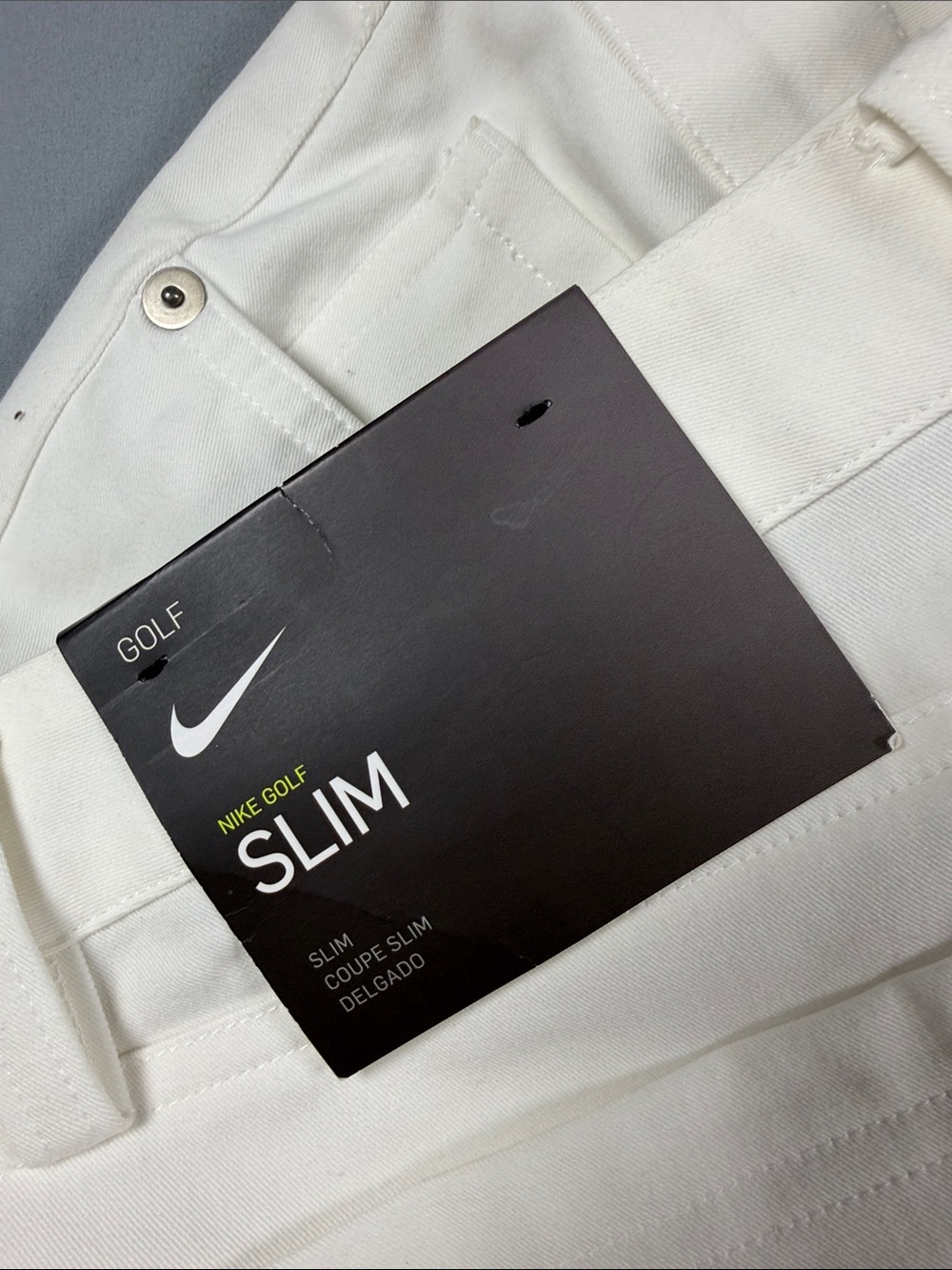 Nike Golf Dri-FIT Slim Fit 5-Pocket Pants White NWT Size 2 - Picture 11 of 11